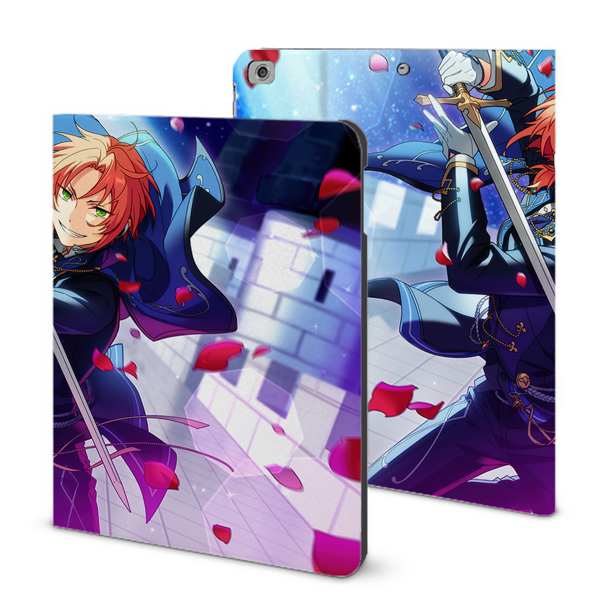 （画像用） あんさんぶるスターズ! Ensemble Stars IPad ケース ブック型 PUレザー TPU 耐衝撃 軽量 薄型 ペン収納なし 全面保護 IPad 各モデル対応